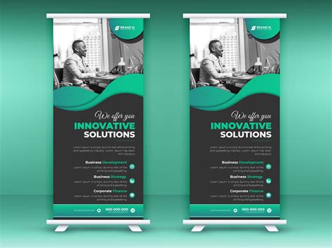 Modern And Corporate Roll Up Banner Template On Behance