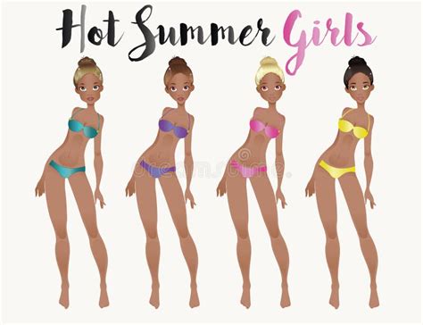 Hot Summer Girls Stock Vector Illustration Of Body Happiness 69373749