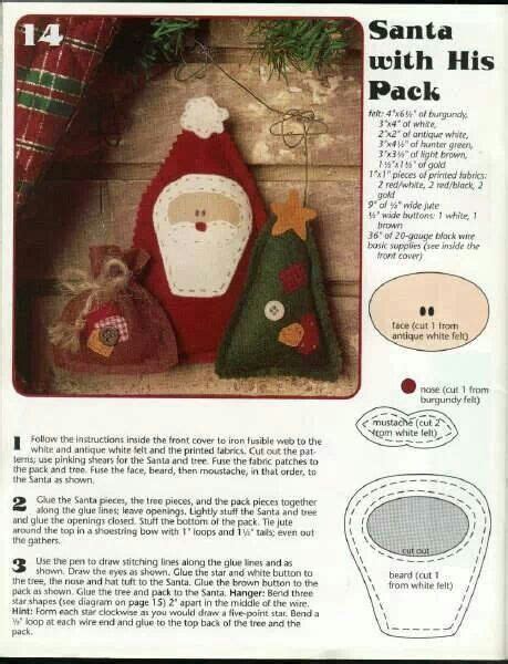 An Article In The Knitting Book Santa With His Sack