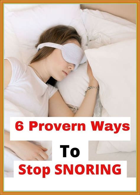 How To Stop Snoring Naturally With These 12 Simple Methods Artofit