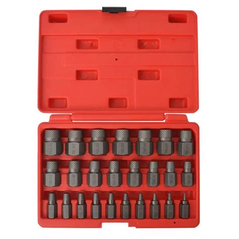 25 Piece Multi Spline Screw Extractor Set Steel