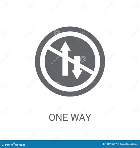 One Way Sign Icon. Trendy One Way Sign Logo Concept on White Background ...