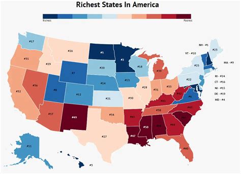 10 Richest States To Live In The United States For 2025: Incomes And ...