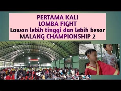 Pertama Kalinya Lomba Fight Pencak Silat Malang Championship Di Gor