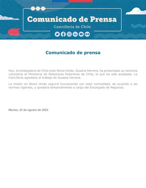 Comunicado De Prensa 22 08 2023 Pdf Docdroid