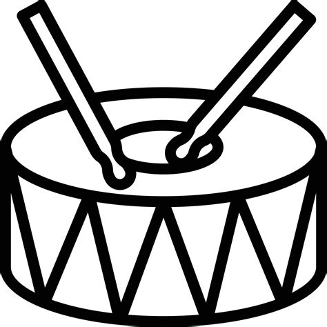 Drum Music Musical Instrument Outline Icon 14365310 Vector Art At