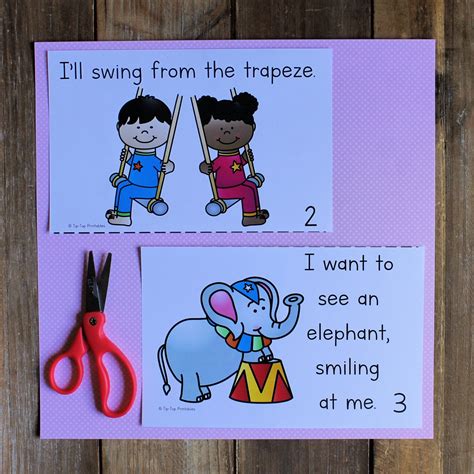 Circus Emergent Reader The Tip Top Printables Shop