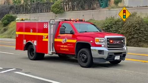 LACoFD Squad 88 And McCormick Ambulance Responding YouTube