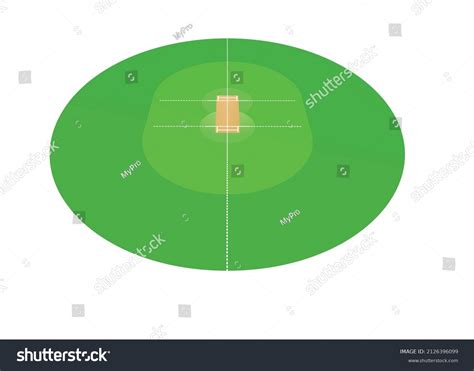 Cricket Field Isolated Vector Illustration Stock Vector (Royalty Free ...