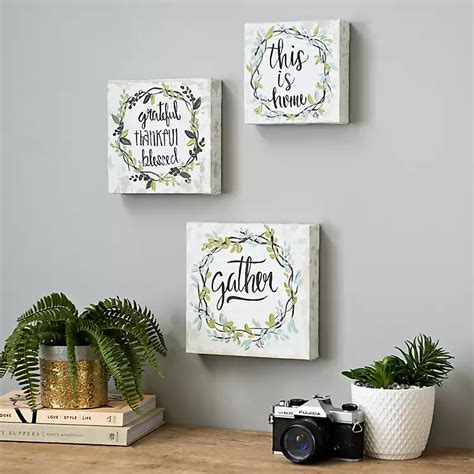 Sentimental Wreaths Canvas Art Prints Set Of 3 Kirklands Home
