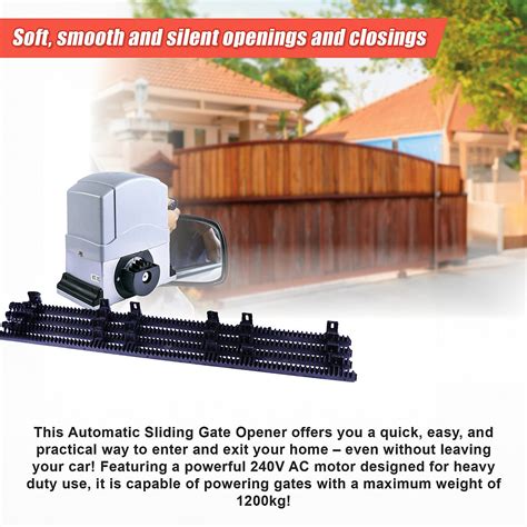 1200kg Auto Slide Sliding Gate Opener Automatic W 4m Rail Diy And Renovation Gates And Garage