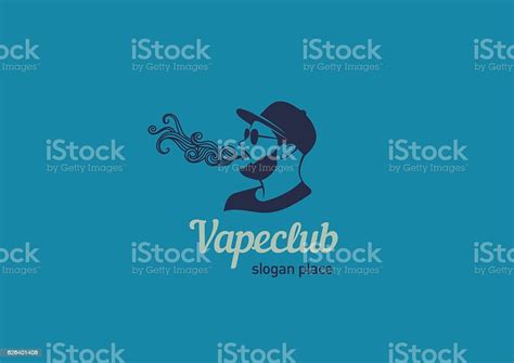 Logo For The Club Shop Or Electronic Cigarettes Smoking Men Stock