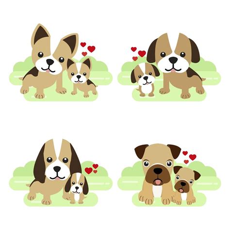 Set of cute animals for Mother's Day 1338656 Vector Art at Vecteezy
