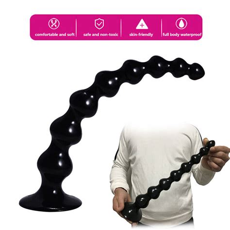 Super Long Butt Anal Beads Plug Huge Suction Cup Wide Dildo Women Sex Toy EBay
