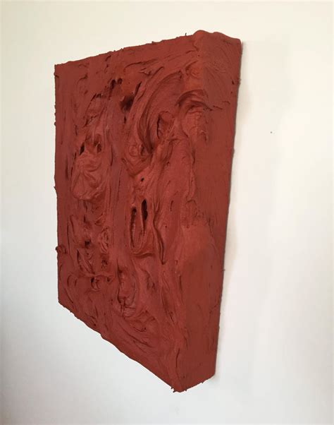 Chloe Hedden Red Ochre Excess Impasto Texture Thick Painting