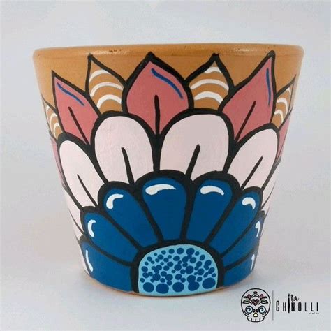 Vaso Pintado M O Cer Mica Aparente Pintura Camada De