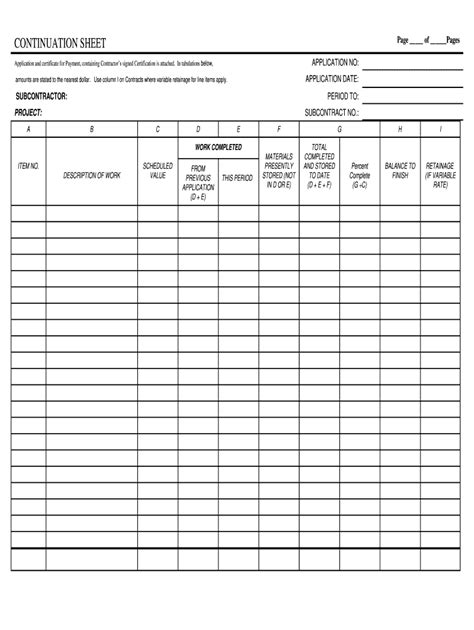 Fillable Online Payapp Continuation Form Fax Email Print Pdffiller