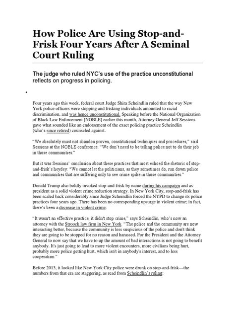 How Police Are Using Stop & Frisk | PDF | Stop And Frisk In New York ...