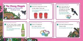 KS1 The Messy Magpie Addition Facts Up To 20 Maths Mosaic Worksheet