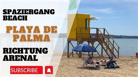 Rundgang Spaziergang An Der Playa De Palma Richtung Arenal Teil 1