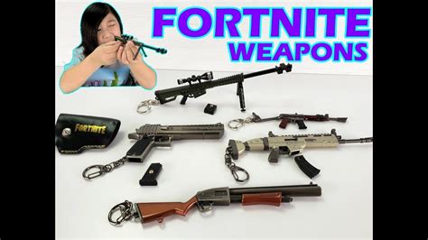 Mini Fortnite Weapons On Keychainspump Shotgun Scar Heavy Sniper