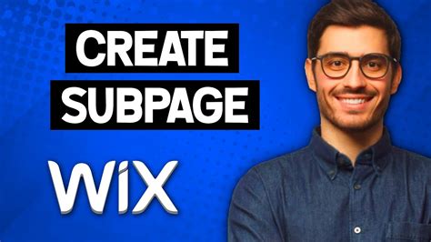 How To Create Subpages On Wix Youtube