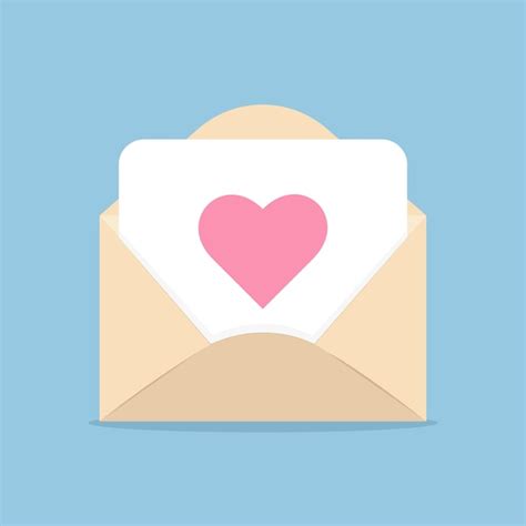 Premium Vector Envelope With Hearts Envelope With A Letter New