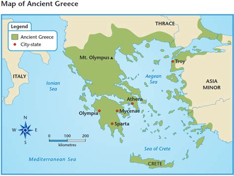 Athens Ancient Greece Map