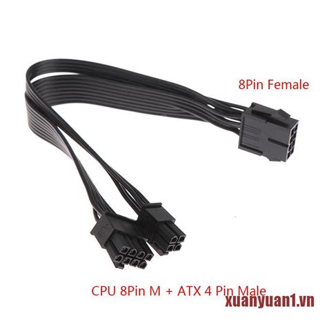 Bộ Chuyển Đổi Nguồn Điện Cpu 8pin Female Sang Cpu 8pin Atx 4pin Male