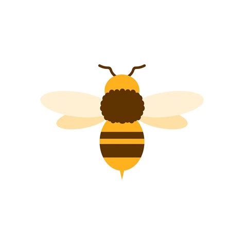 Honey Bee Flat Design Vector Illustration Cute Bumble Bee Bumblebee