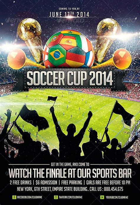 Flyer Template Brazil Soccer Cup 2014 Flyer Template