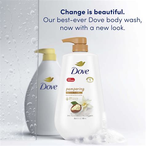 Dove Purely Pampering Liquid Body Wash With Pump Shea Butter And Vanilla 306 Oz