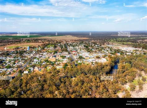 Murrumbidgee River By Balranald Town In Australian Outback Arid Semi