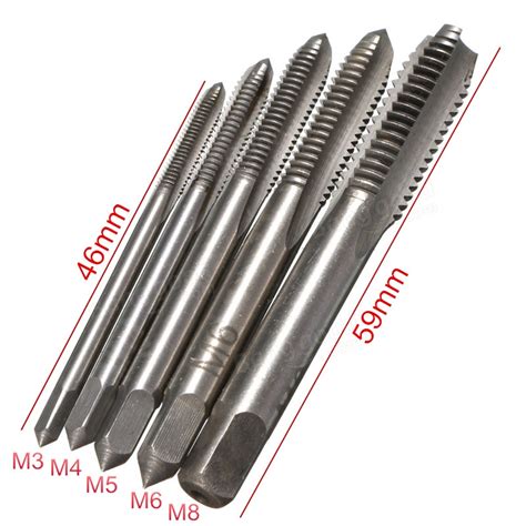 Pcs M M M M M Hss Machine Hand Screw Thread Metric Plug Tap Drill