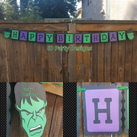 HULK AVENGERS BANNER Avengers Birthday Super Hero Decorations | Etsy