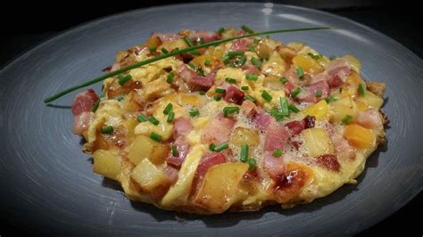 Omelette Au Lardons Poivron Et Pomme De Terre Omelette Lardons