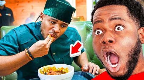 Fanum Tries Nigerian Food For First Time 😂 Youtube