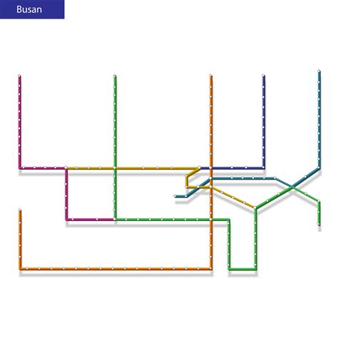 3d isometric Map of the Busan metro subway 25360502 Vector Art at Vecteezy