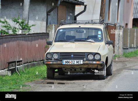 Old Dacia car, Romania Stock Photo - Alamy