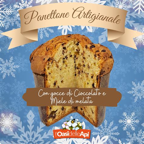 Panettone Artigianale Lievitazione Naturale Con Gocce Di Cioccolato E