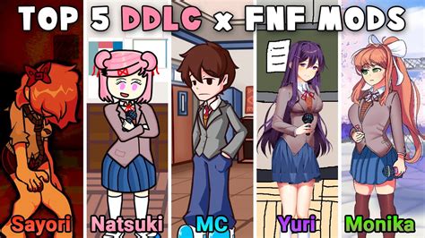 Top Doki Doki X Fnf Mods Vs Monika Sayori Yuri Natsuki Friday