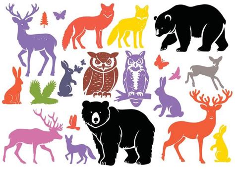 Woodland Silhouette Collection Vector Art Icons And Graphics For Free