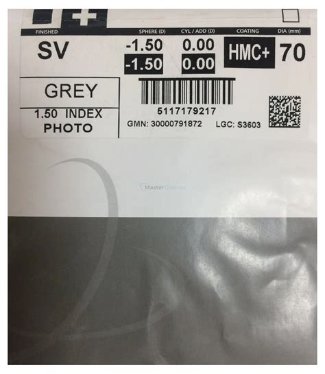 Линза для очков Synchrony Single Vision 1.5 PhotoFusion HMC+ Brown/Grey ...
