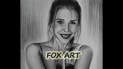 Портрет углём Fox Art Youtube