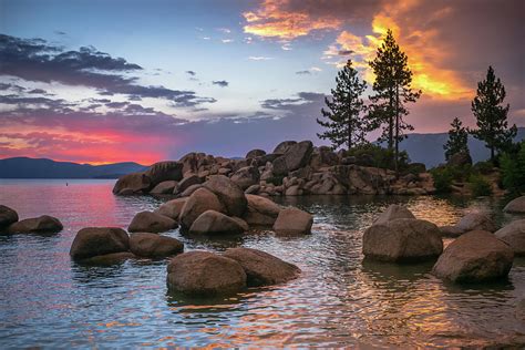 Lake Tahoe Landscape Sunset Photograph By Trevor Parker Pixels