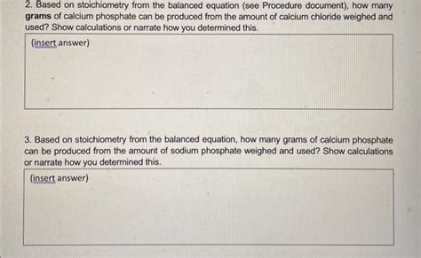 Solved 2. Based on stoichiometry from the balanced equation | Chegg.com