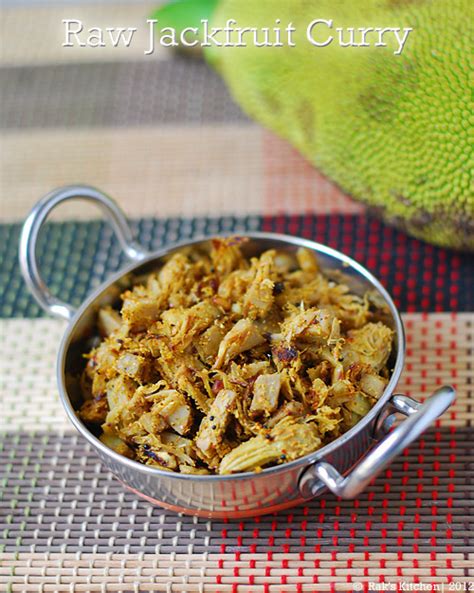 Raw Jackfruit Curry Unripe Tender Jackfruit Recipes Raks Kitchen