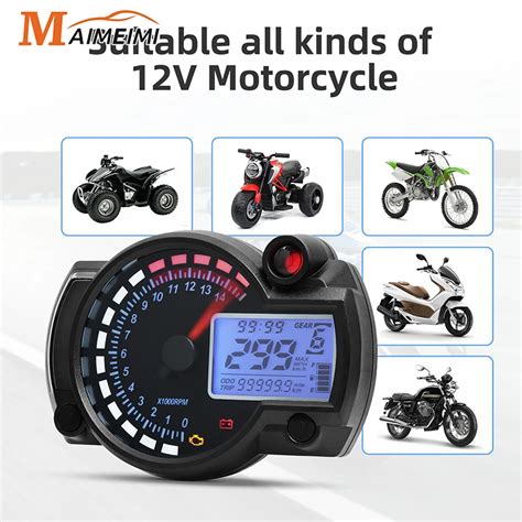 2023 Universale LCD Digital Moto 7 Colori Misuratore Di Velocit MAX 299