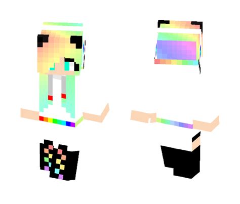 Download Ombre Rainbow Girl Minecraft Skin For Free Superminecraftskins