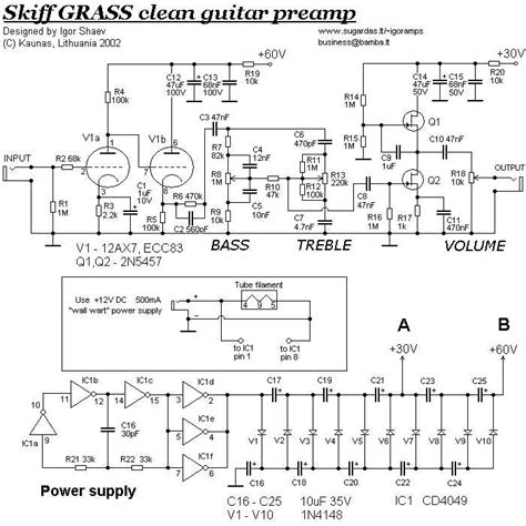 Bass Guitar Preamp Circuit Diagram